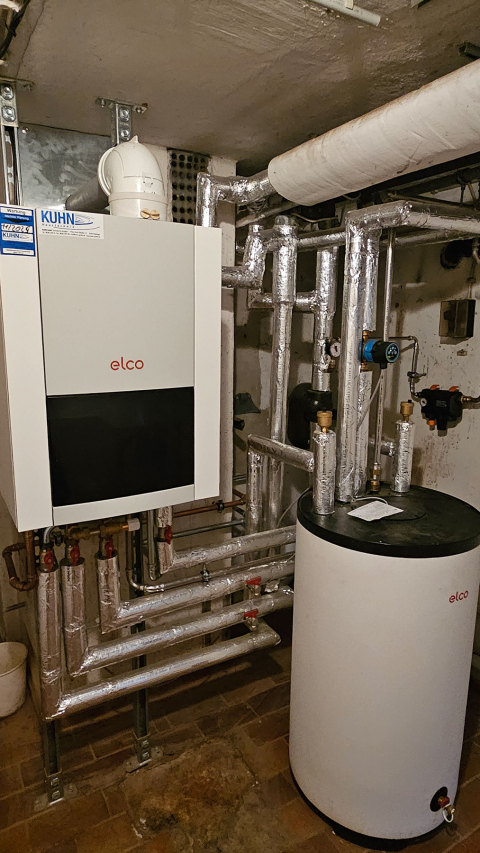 Gas-Brennwert-Gerät eines Einfamilienhauses in Höpfingen