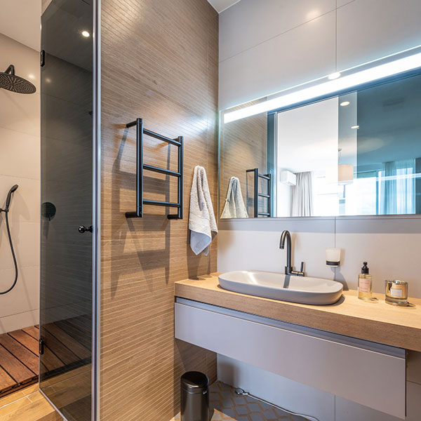 Blick in ein Badezimmer