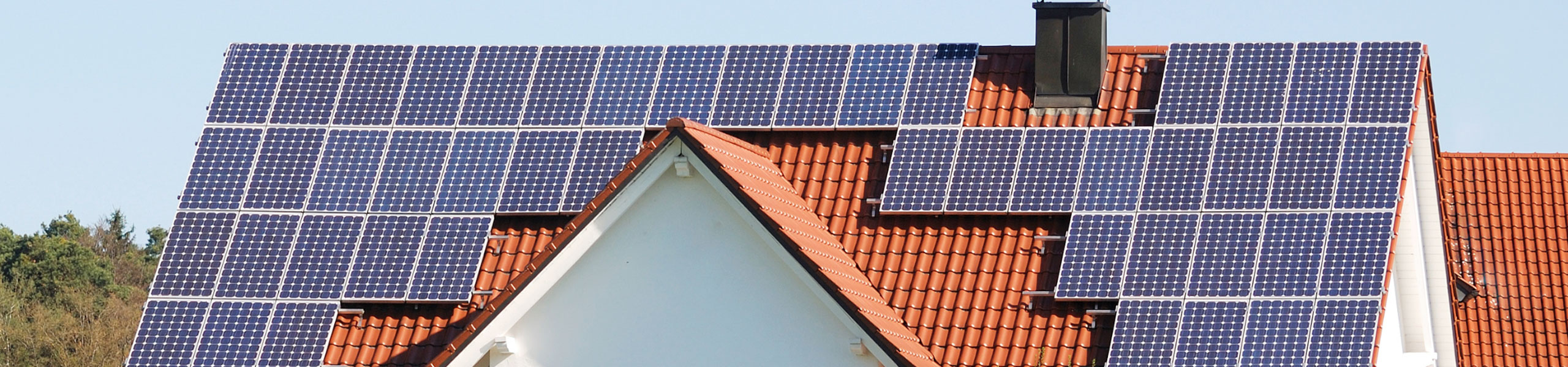 Photovoltaik-Anlage auf einem Wohnhaus