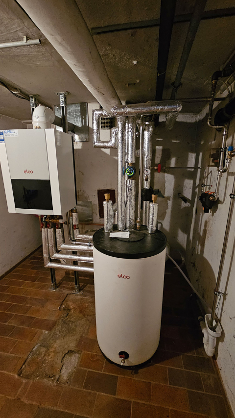 Gas-Brennwert-Gerät eines Einfamilienhauses in Höpfingen